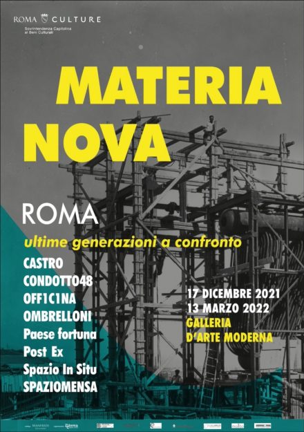 locandina Galleria d'Arte Moderna - Materia Nova - Roma nuove generazioni a confronto